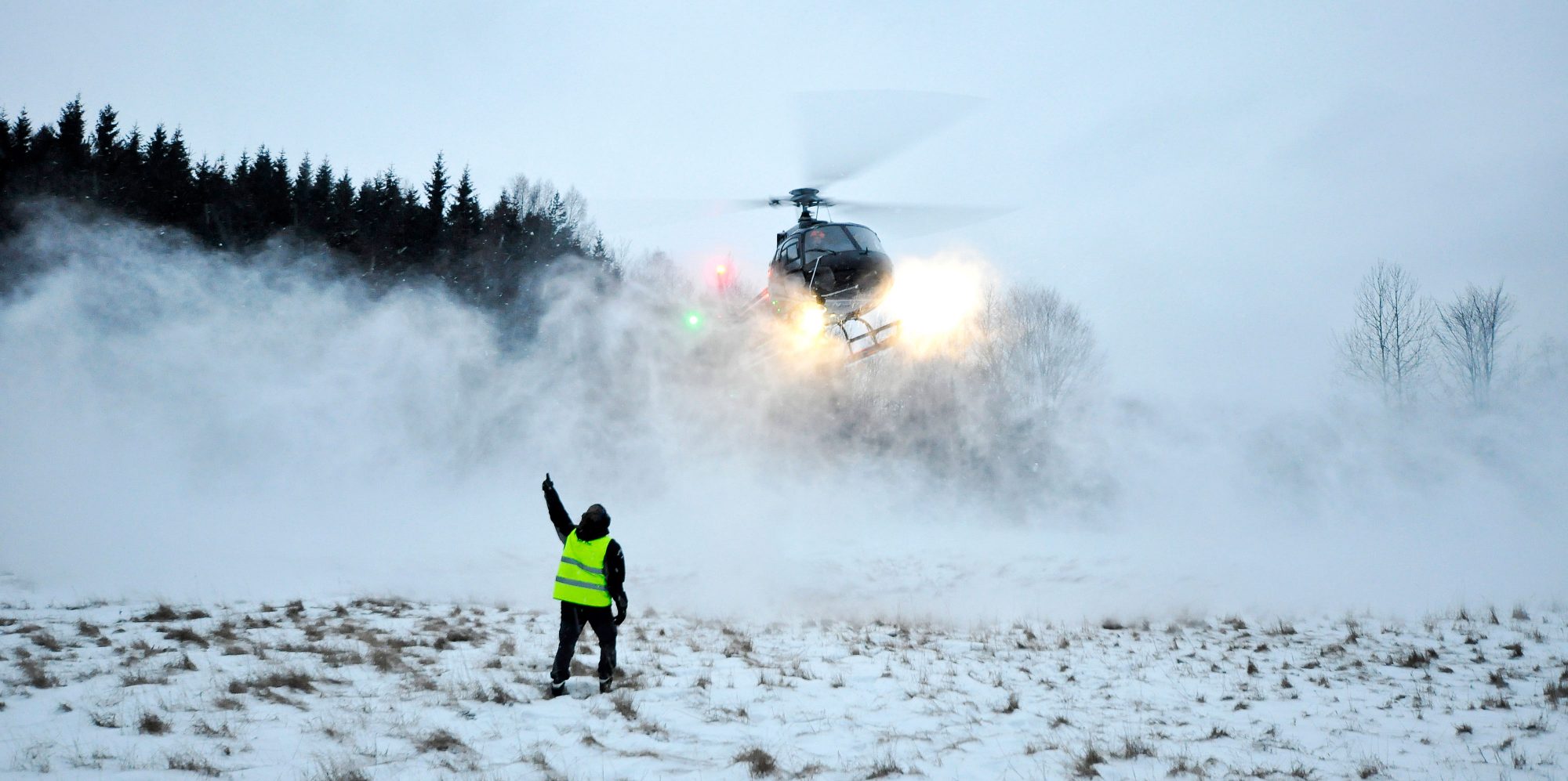 Advice for helicopter pilots in harsh winter conditions